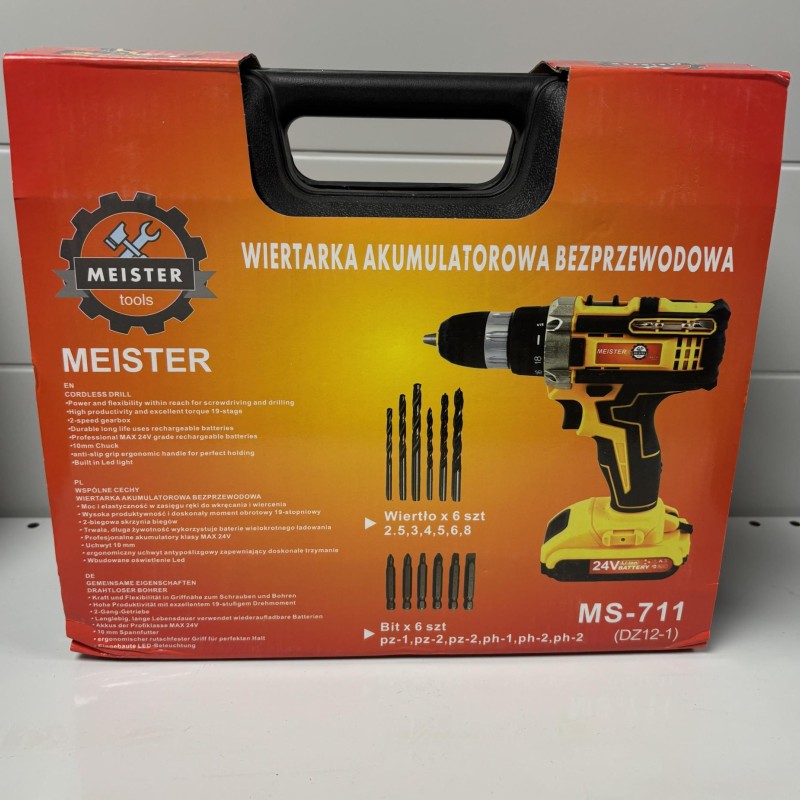 Akumuliatorinis suktuvas–gręžtuvas MEISTER MS-711 (24V)