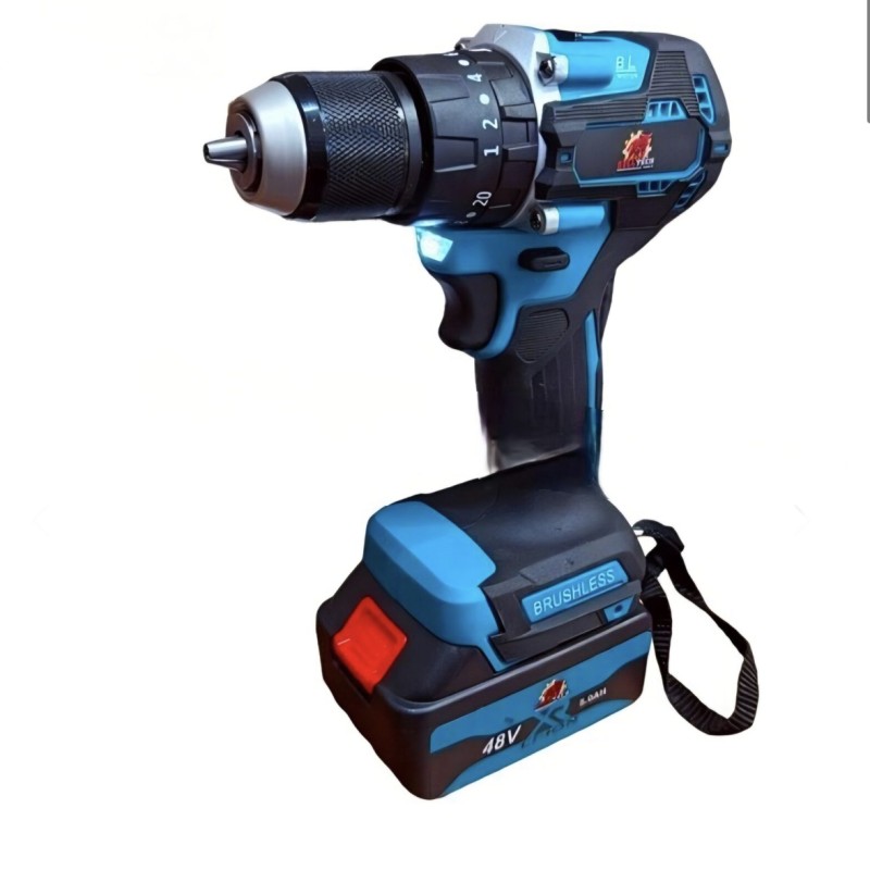 BullTech BT-5220 akumuliatorinis gręžtuvas–suktuvas 48V (2×6.0Ah, Brushless)