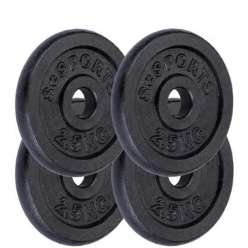 Ketaus svorių diskai 4x 2,5 kg Ketaus svorių diskai 4x 2,5 kg