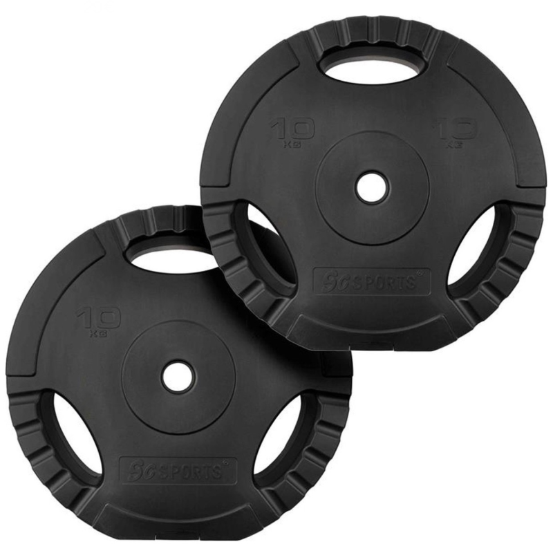 Vinilo svorių diskai su rankenomis – 10 kg Vinilo svorių diskai su rankenomis – 10 kg