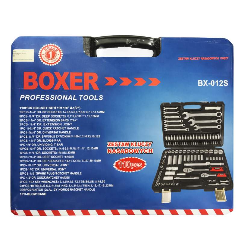 BOXER BX-012S Įrankių rinkinys 110 dalių