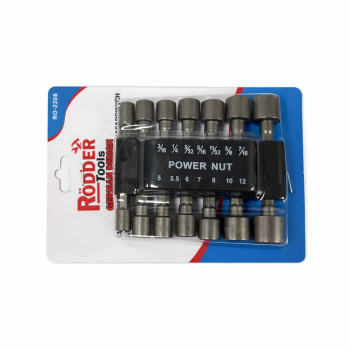 Veržlių antgalių rinkinys „Power Nut“ 1/4", 14 vnt