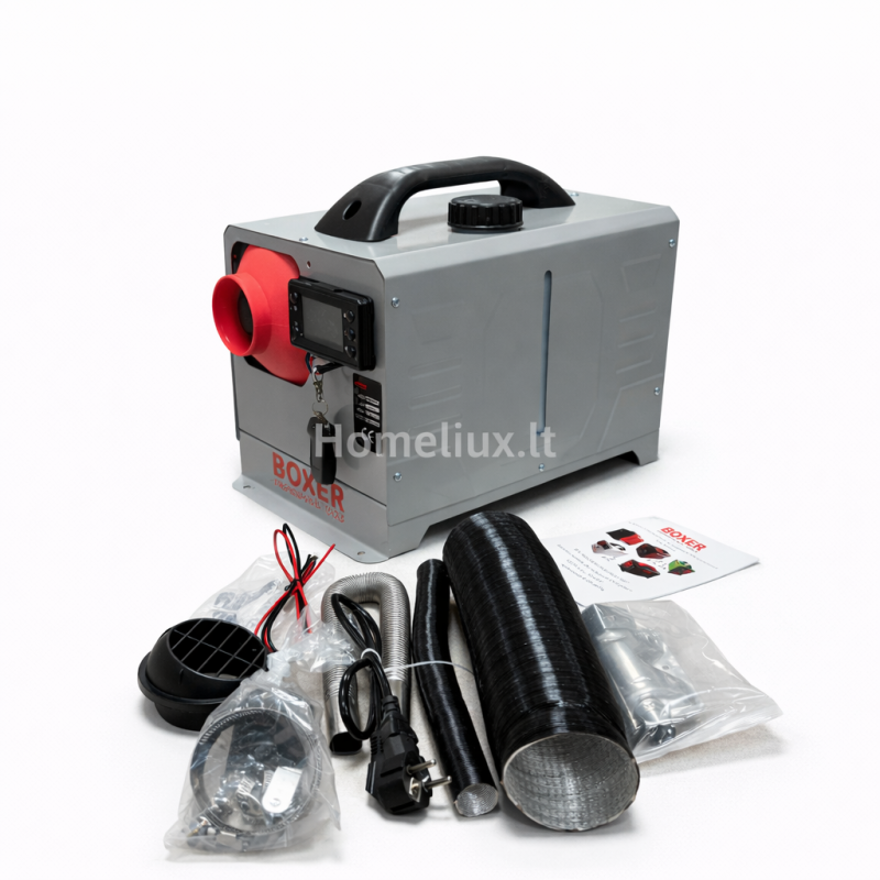 BOXER 12V,24V,220V autonominis dyzelinis šildytuvas 12 kW su bluetooth