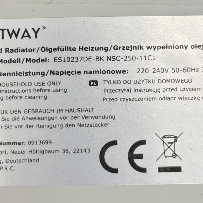 Tepalinis šildytuvas 2500W – Costway Tepalinis šildytuvas 2500W – Costway