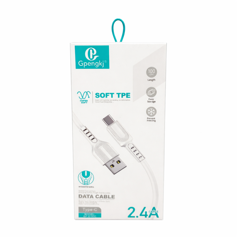 Telefono įkrovimo laidas USB – Type-C, 100 cm, 2.4A (modelis GP-S103C)