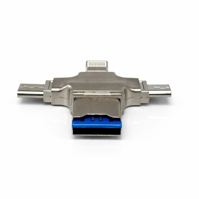 USB OTG adapteris / atmintinė su Lightning, USB-C, Micro USB ir USB 3.0 jungtimis