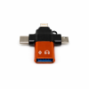 OTG USB Adapteris 4 in 1– Lightning / USB-C / Micro USB jungtys