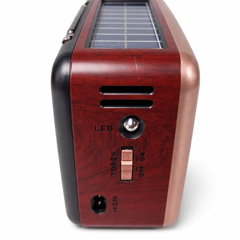 Nešiojamas radijo imtuvas su „Bluetooth“, saulės baterija ir LED žibintu COLON RX-BT3600S