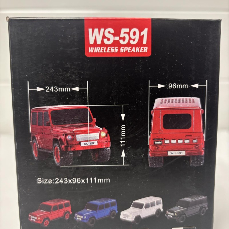 Audio kolonėlė Bluetooth belaidė, 8 W galia, USB/TF/AUX jungtys, WSTER WS-591, visureigio formos korpusas
