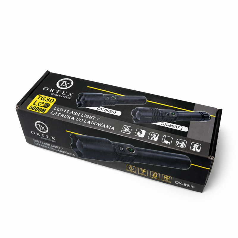 LED prožektorius įkraunamas ORTEX TG30 OX-8936, 19 cm, juodas LED prožektorius įkraunamas ORTEX TG30 OX-8936, 19 cm, juodas
