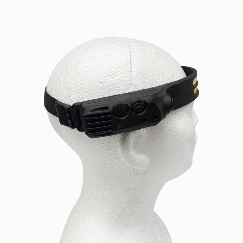 Galvos žibintas COBA CB-689-2, įkraunamas per USB, su COB ir XPE LED, 7 švytėjimo režimai, jutiklinis valdymas