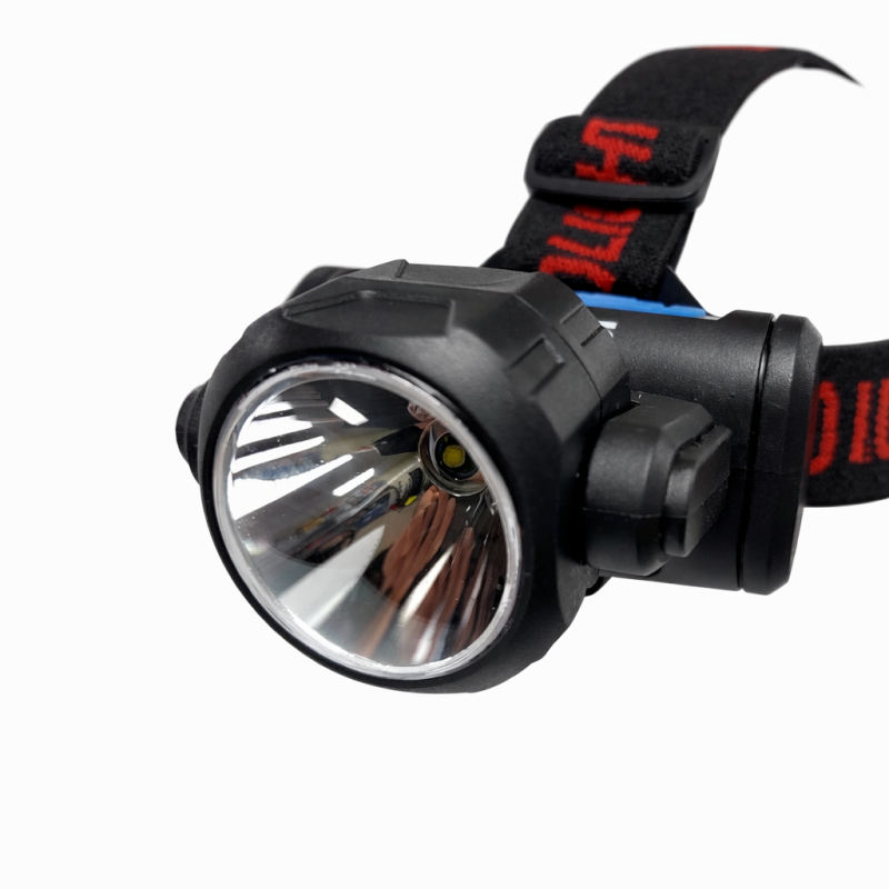 Galvos žibintas įkraunamas LED + COB TIROSS TS1960, USB, juodas su elastine juosta