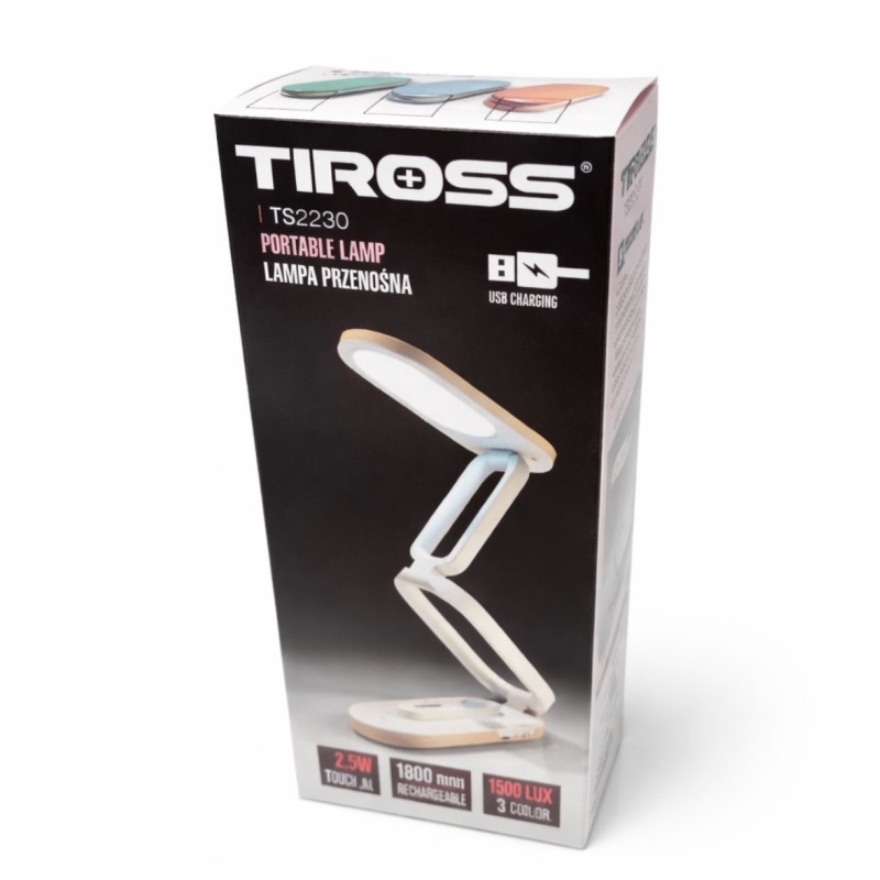 LED stalinė lempa akumuliatorinė su reguliuojamu kakliuku TIROSS TS2236