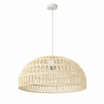 Pakabinamas lubinis šviestuvas su virveliniu gaubtu