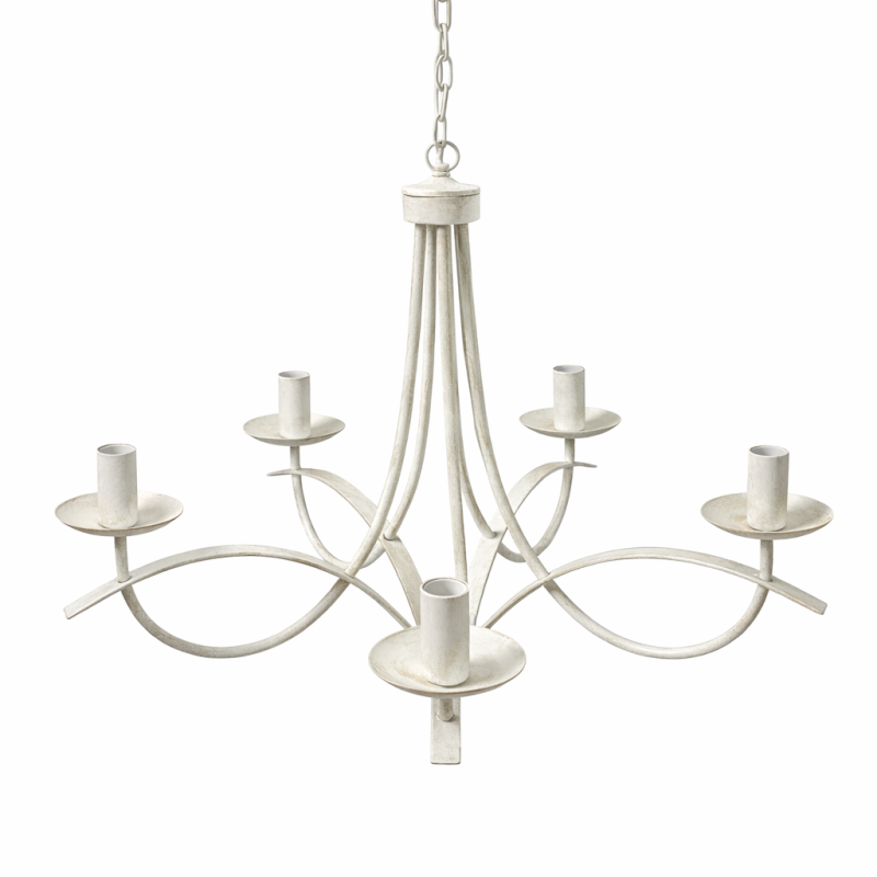 Lubinė liustra šviestuvas5 lizdų, sendinto metalo dizainas