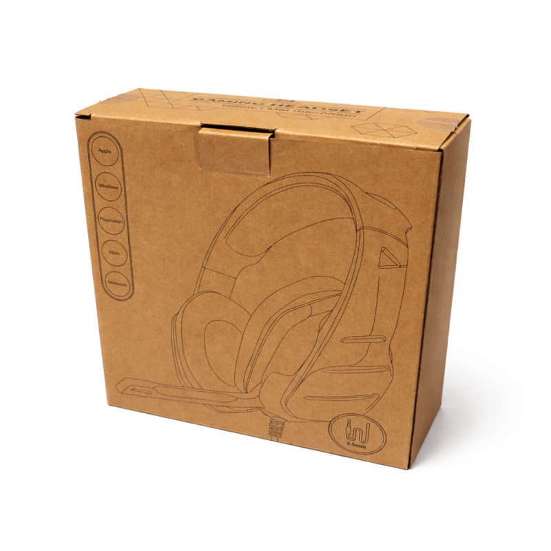 Žaidimu ausinės su mikrofonu ir apšvietimu