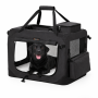 Gyvūnų transportavimo narvas – medžiaginė sulankstoma dėžė su rankenomis, juoda, 50×35×35 cm