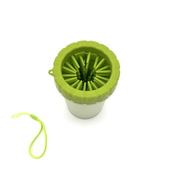 Šunų letenų plovimo indelis su silikoniniais šereliais, žalias, GX-1542