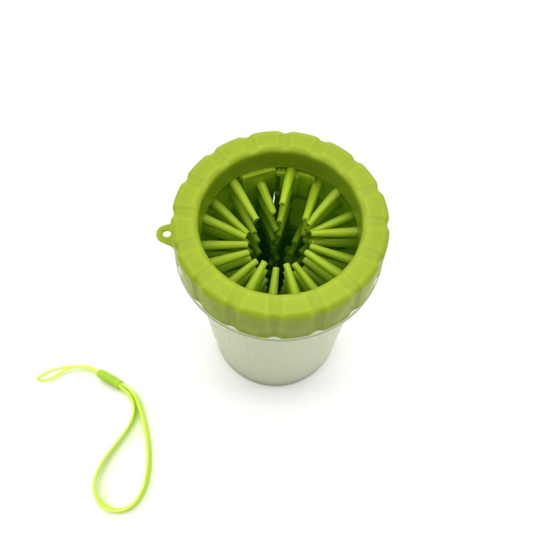 Šunų letenų plovimo indelis su silikoniniais šereliais, žalias, GX-1542