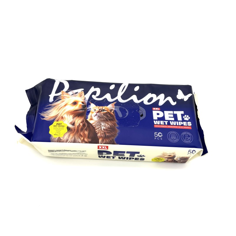 Drėgnos servetėlės gyvūnams Papilion XXL, 50vnt., PET WET WIPES