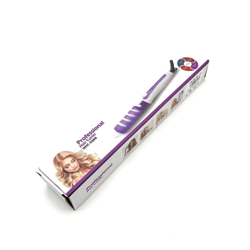 Plaukų garbanojimo žnyplės spiralės tipo „Professional Hair Curler“ NHC-5300, 30 cm ilgio, žalios ir baltos spalvos Plaukų garbanojimo žnyplės spiralės tipo „Professional Hair Curler“ NHC-5300, 30 cm ilgio, žalios ir baltos spalvos