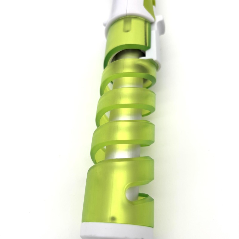 Plaukų garbanojimo žnyplės spiralės tipo „Professional Hair Curler“ NHC-5300, 30 cm ilgio, žalios ir baltos spalvos Plaukų garbanojimo žnyplės spiralės tipo „Professional Hair Curler“ NHC-5300, 30 cm ilgio, žalios ir baltos spalvos