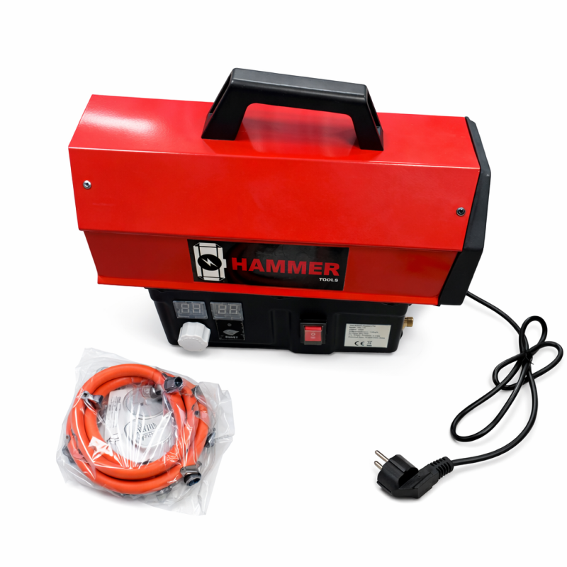 Dujinis oro šildytuvas 40 kW, propano dujoms, su skaitmeniniu temperatūros indikatoriumi