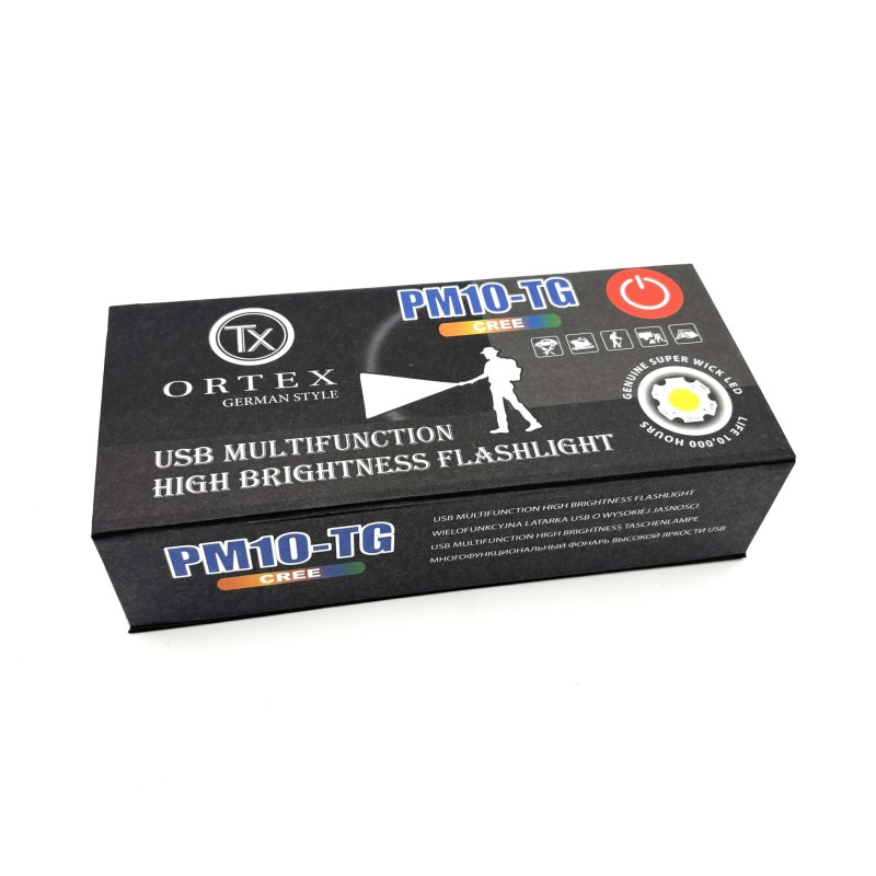 Prožektorius ORTEX PM10-TG CREE USB įkraunamas su 18650 4800mAh 3.7V baterija Prožektorius ORTEX PM10-TG CREE USB įkraunamas su 18650 4800mAh 3.7V baterija