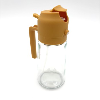 Aliejaus butelis su purškimo ir pylimo funkcija, stiklinis indas su rankena