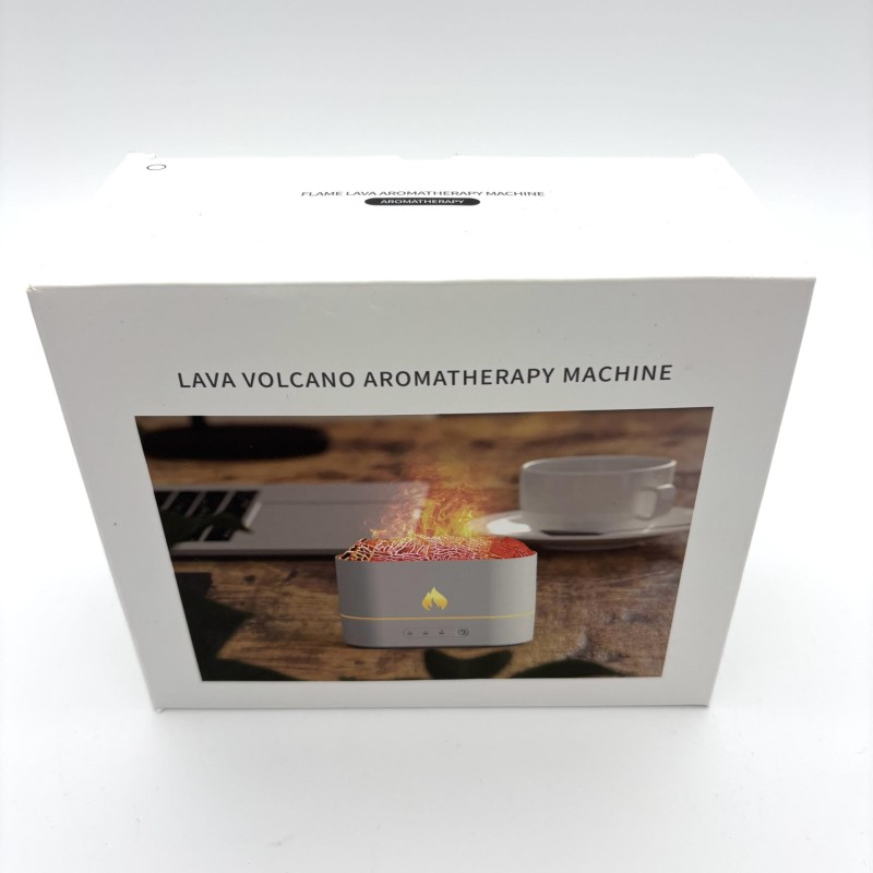 Aromato difuzorius Lava Volcano Aromatherapy Machine su liepsnos efektu, baltos spalvos Aromato difuzorius Lava Volcano Aromatherapy Machine su liepsnos efektu, baltos spalvos