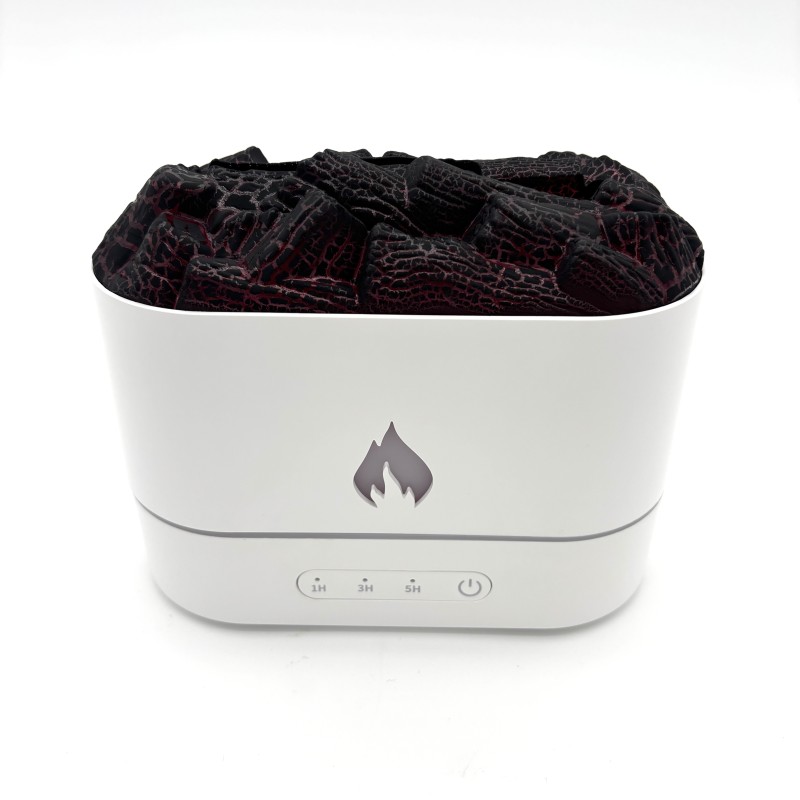 Aromato difuzorius Lava Volcano Aromatherapy Machine su liepsnos efektu, baltos spalvos Aromato difuzorius Lava Volcano Aromatherapy Machine su liepsnos efektu, baltos spalvos