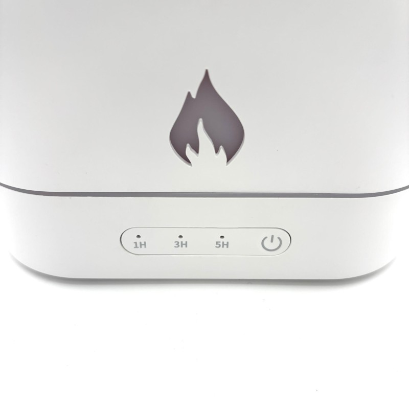 Aromato difuzorius Lava Volcano Aromatherapy Machine su liepsnos efektu, baltos spalvos Aromato difuzorius Lava Volcano Aromatherapy Machine su liepsnos efektu, baltos spalvos