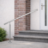 Turėklas laiptams iš nerūdijančio metalo, 150 cm ilgis ir 80 cm aukščio atrama