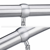 Turėklas laiptams iš nerūdijančio metalo, 150 cm ilgis ir 80 cm aukščio atrama
