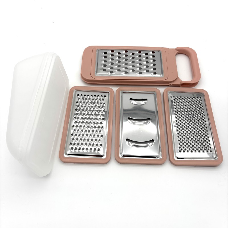 Tarka daržovėms su keičiamais antgaliais ir dėžute 25x10x8,5 cm Tarka daržovėms su keičiamais antgaliais ir dėžute 25x10x8,5 cm