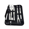 Grilio įrankių rinkinys su dėklu 5 dalių, 38×28 cm atidarytas, 38×12 cm uždarytas