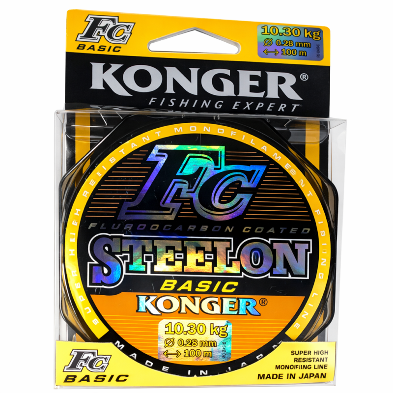 Žvejybos valas Konger Steelon FC Basic 0.28 mm 100 m 10.30 kg Žvejybos valas Konger Steelon FC Basic 0.28 mm 100 m 10.30 kg