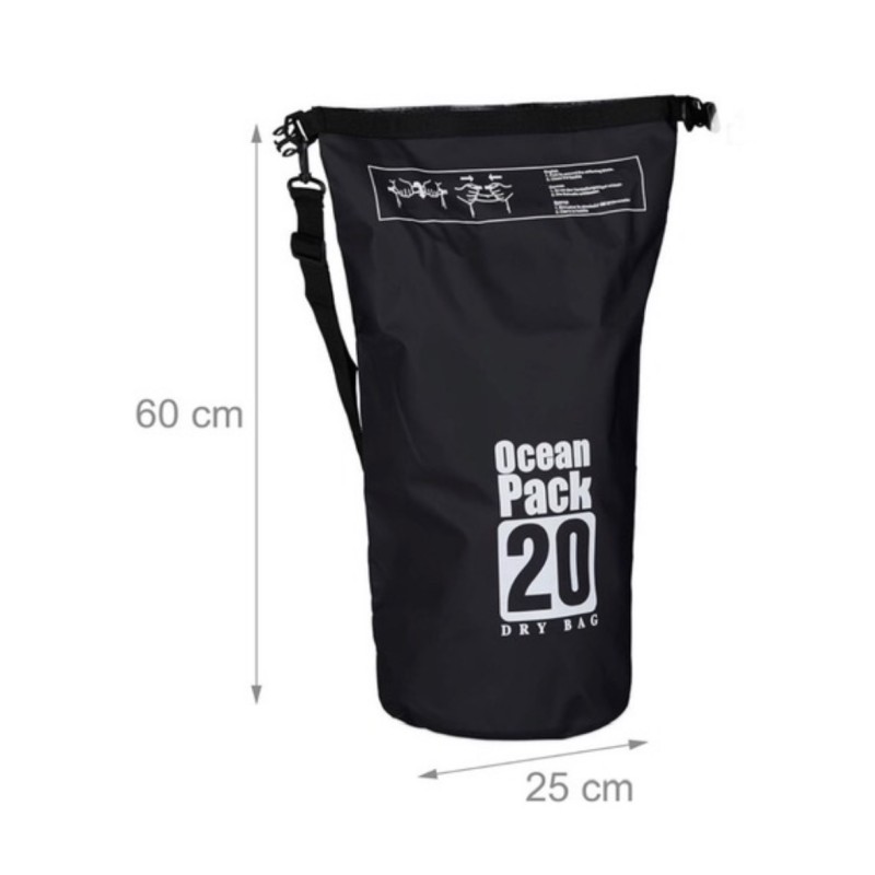 Vandeniui atsparus kelioninis krepšys Ocean Pack 20 DRY BAG su reguliuojamu diržu 20 Vandeniui atsparus kelioninis krepšys Ocean Pack 20 DRY BAG su reguliuojamu diržu 20