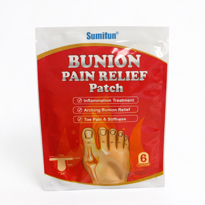 Pleistrai pėdos kauliuko skausmui malšinti „Bunion Pain Relief Patch“ – priešuždegiminiam poveikiui, piršto skausmui ir sustingimui mažinti, 6 vnt.