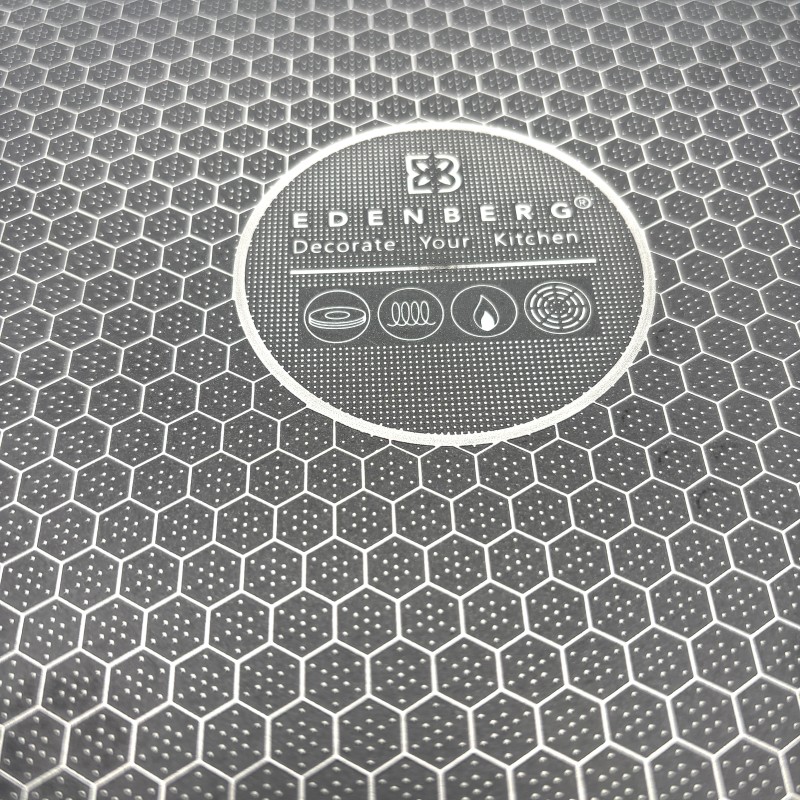 Keptuvė 30 cm nerūdijančio plieno Edenberg su nelimpančia korio (honeycomb) danga, tinkama indukcinei viryklei