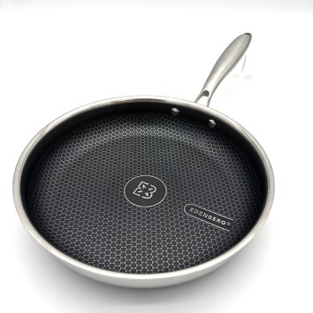 Keptuvė 22 cm nerūdijančio plieno Edenberg su nelimpančia korio (honeycomb) danga, tinkama indukcinei viryklei