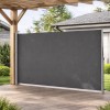Lauko užuovėja su ištraukiama šonine markize 300 x 180 cm, pilka