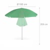 Lauko skėtis su reguliuojamu kampu, žalias, skersmuo 180 cm, aukštis 205 cm