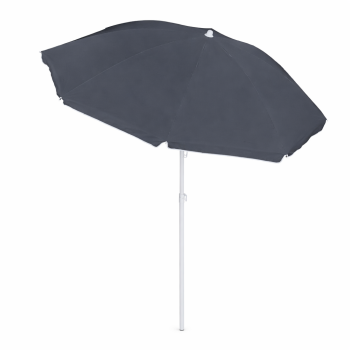 Lauko skėtis su reguliuojamu kampu, pilkas, skersmuo 180 cm, 