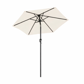 Lauko skėtis su centrine koja ir rankiniu mechanizmu, smėlinis