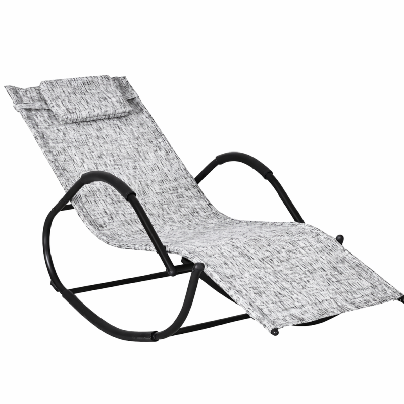 Lauko gultas supamas su metaliniu rėmu ir pagalvėle, ilgis 160 cm, plotis 61 cm