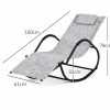 Lauko gultas supamas su metaliniu rėmu ir pagalvėle, ilgis 160 cm, plotis 61 cm