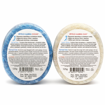 Kempinė su muilu 125 g kūno prausimui su kvapu Ocean ir Oud