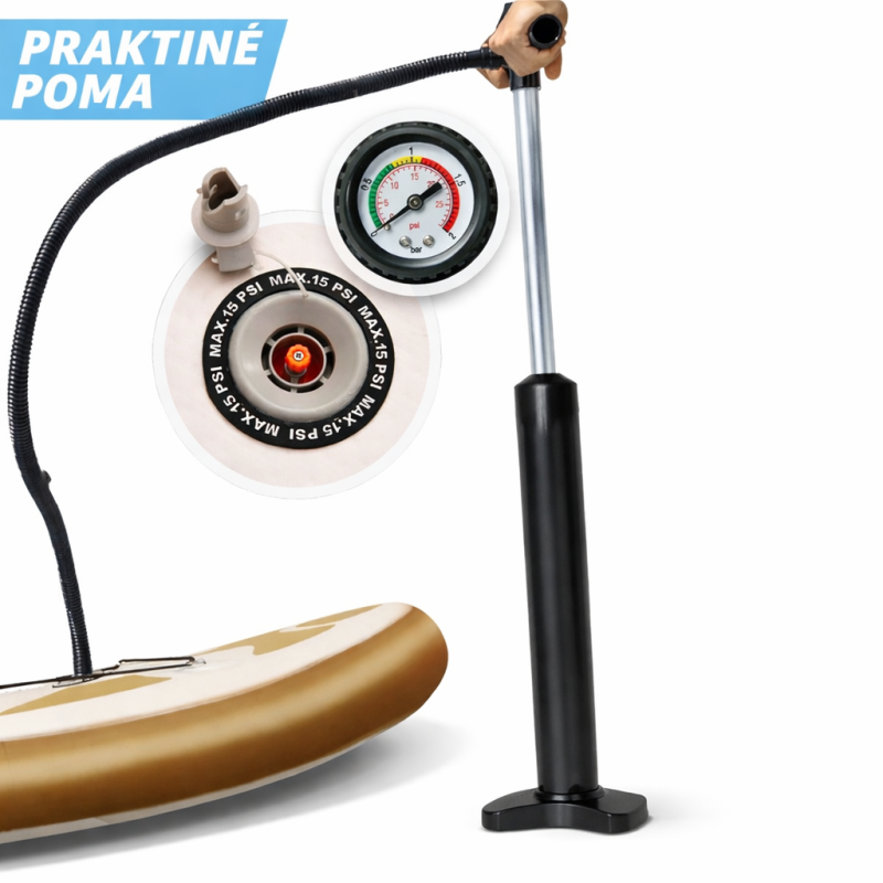 Pripučiama irklentė su priedais Physionics 366 x 80 x 15 cm su pompa, irklu, kuprine ir saugos diržu