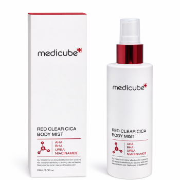 Kūno purškiklis su AHA, BHA ir niacinamidu 200 ml Medicube Red Clear Cica Body Mist